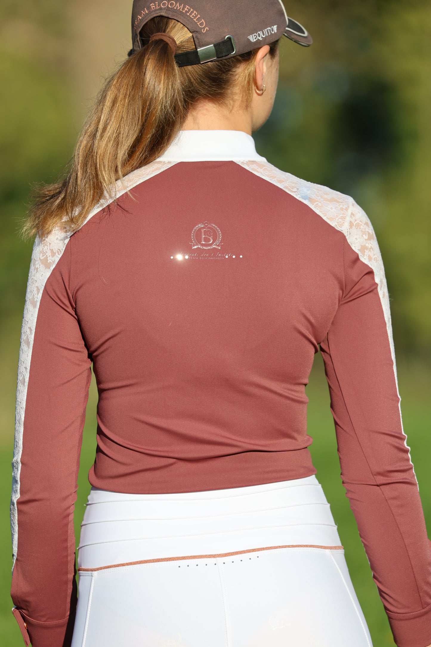 Sophia Adults Burgundy & White Lace Show shirt