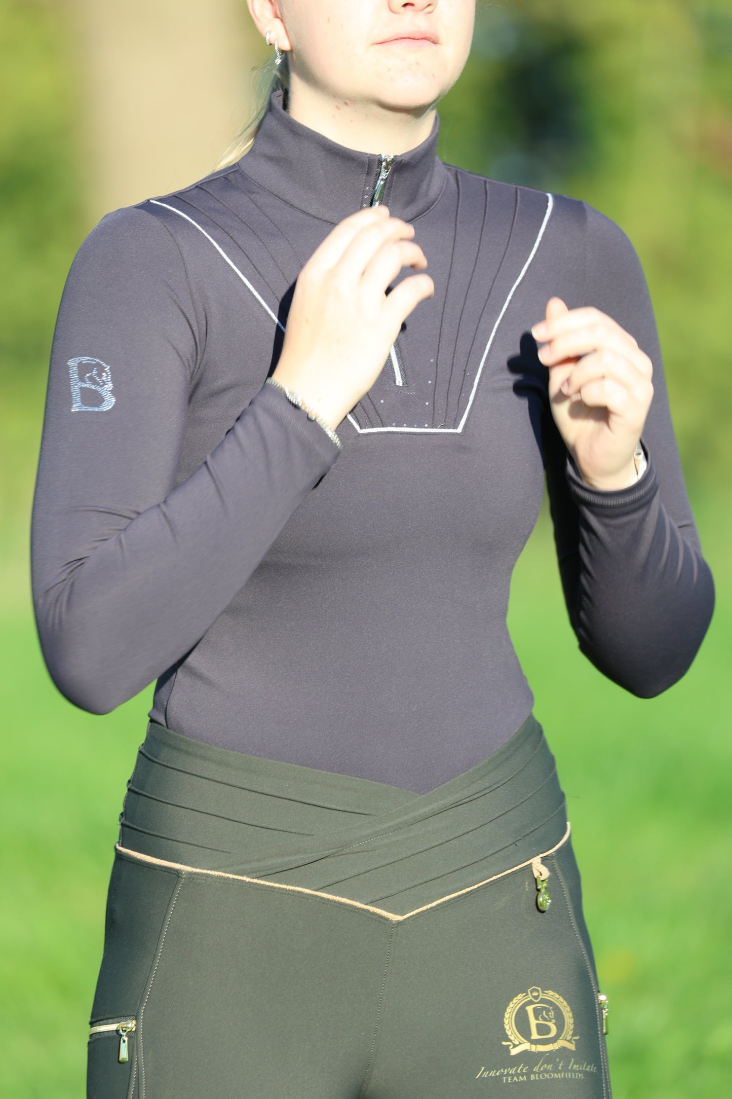 Maya Adults Pleated Base Layer - Grey