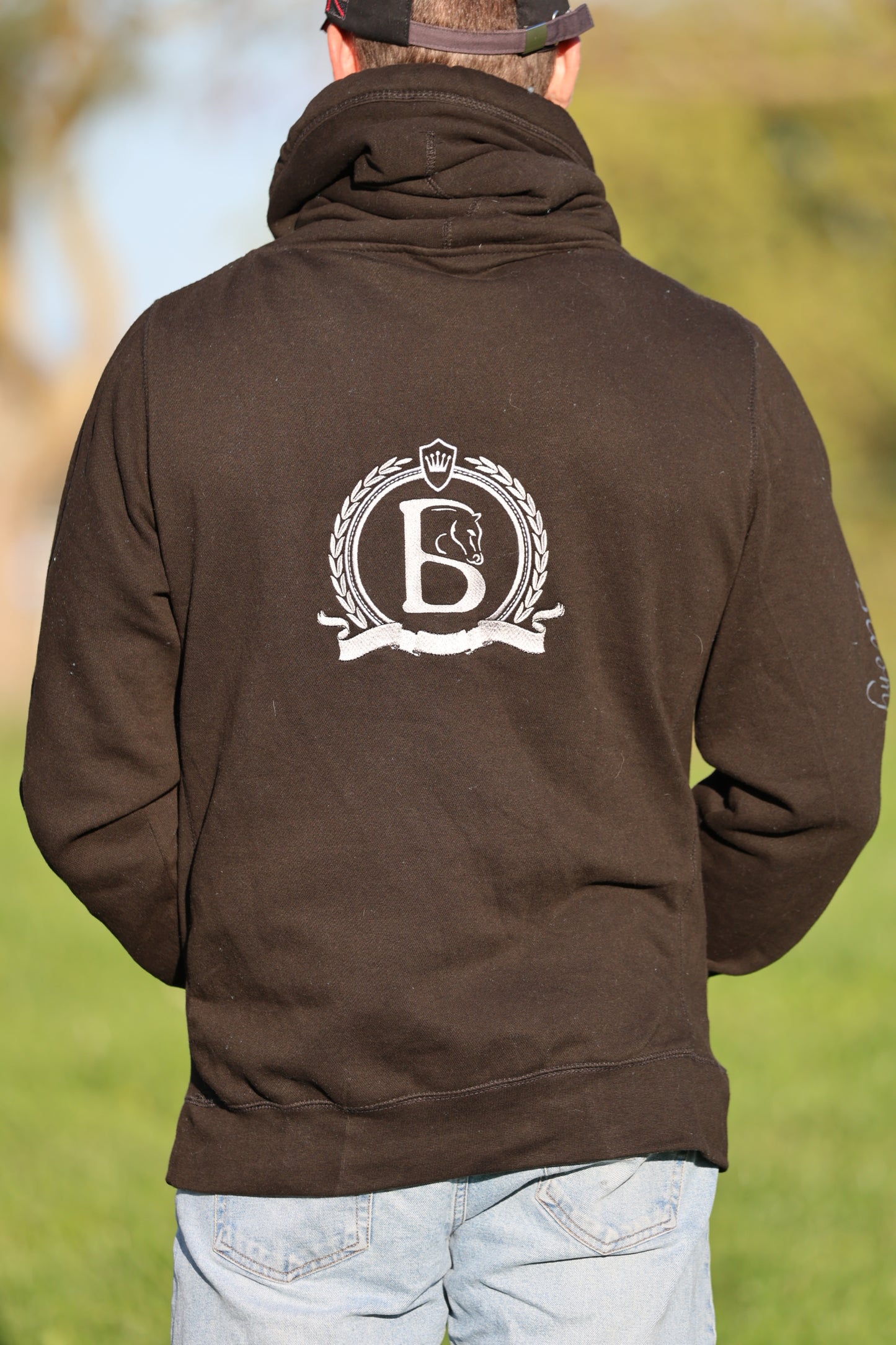 Unisex Prestige Black and Silver Hoodie