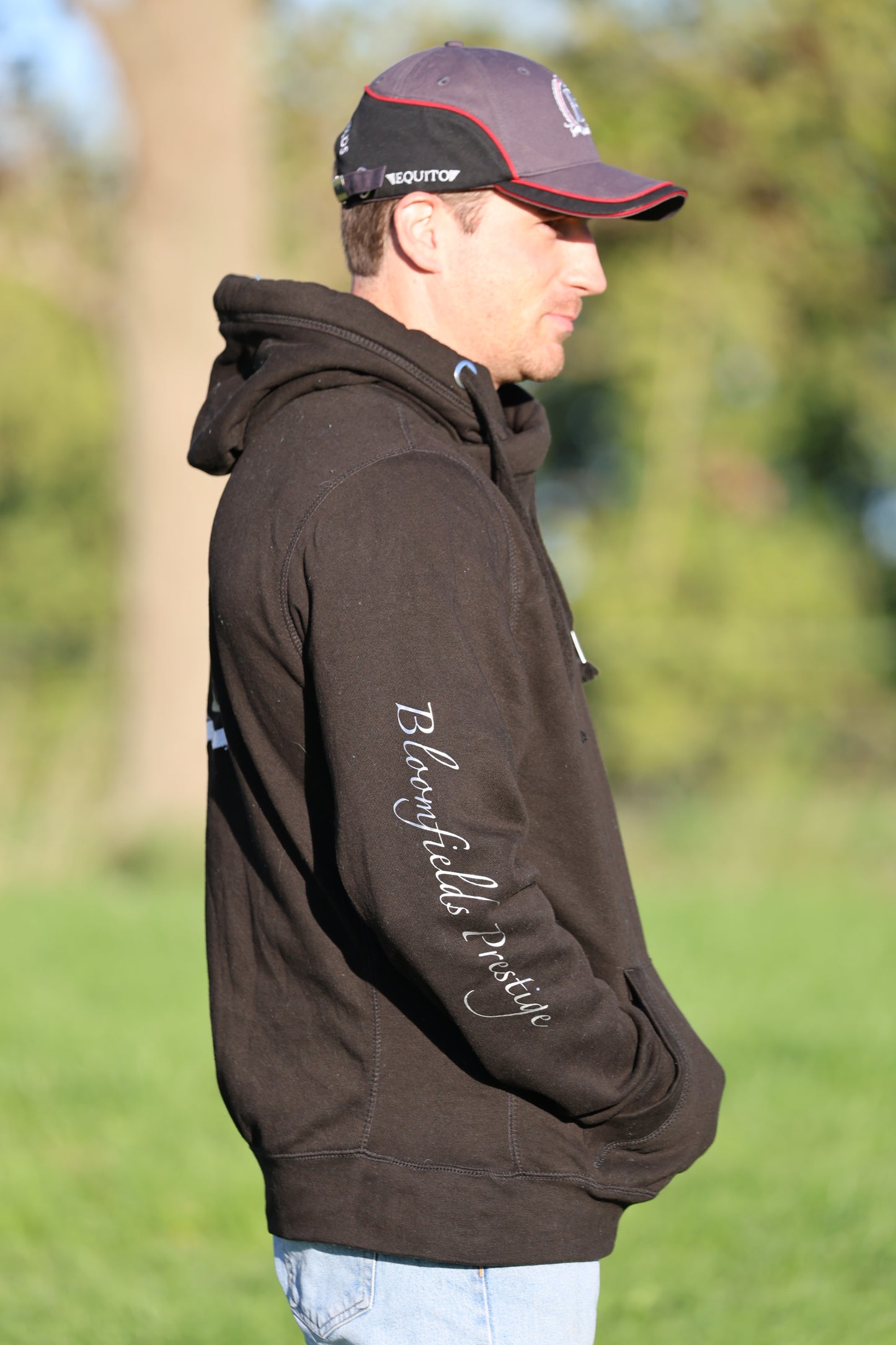 Unisex Prestige Black and Silver Hoodie