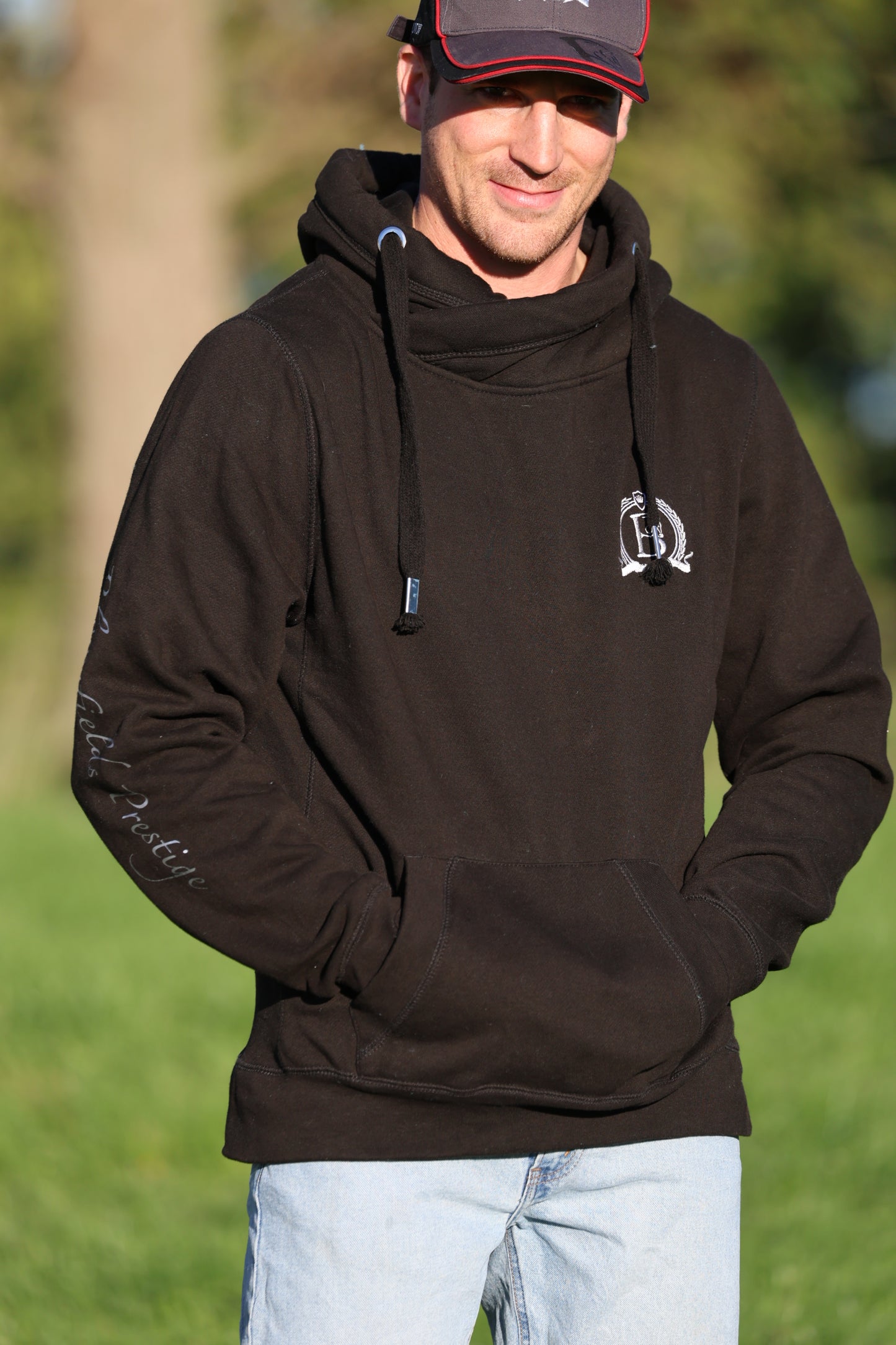 Unisex Prestige Black and Silver Hoodie