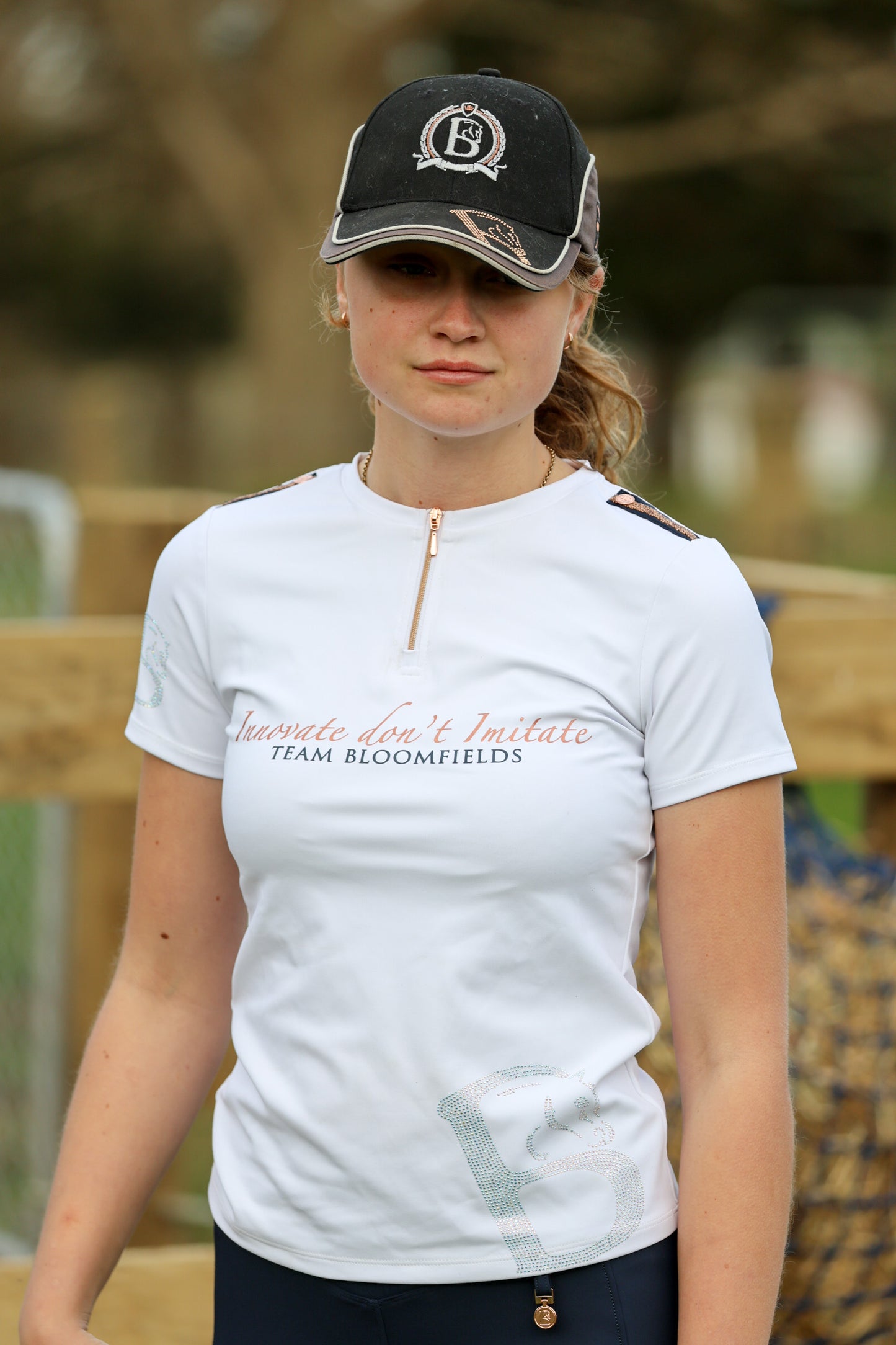 Clara White Crystal T-Shirt