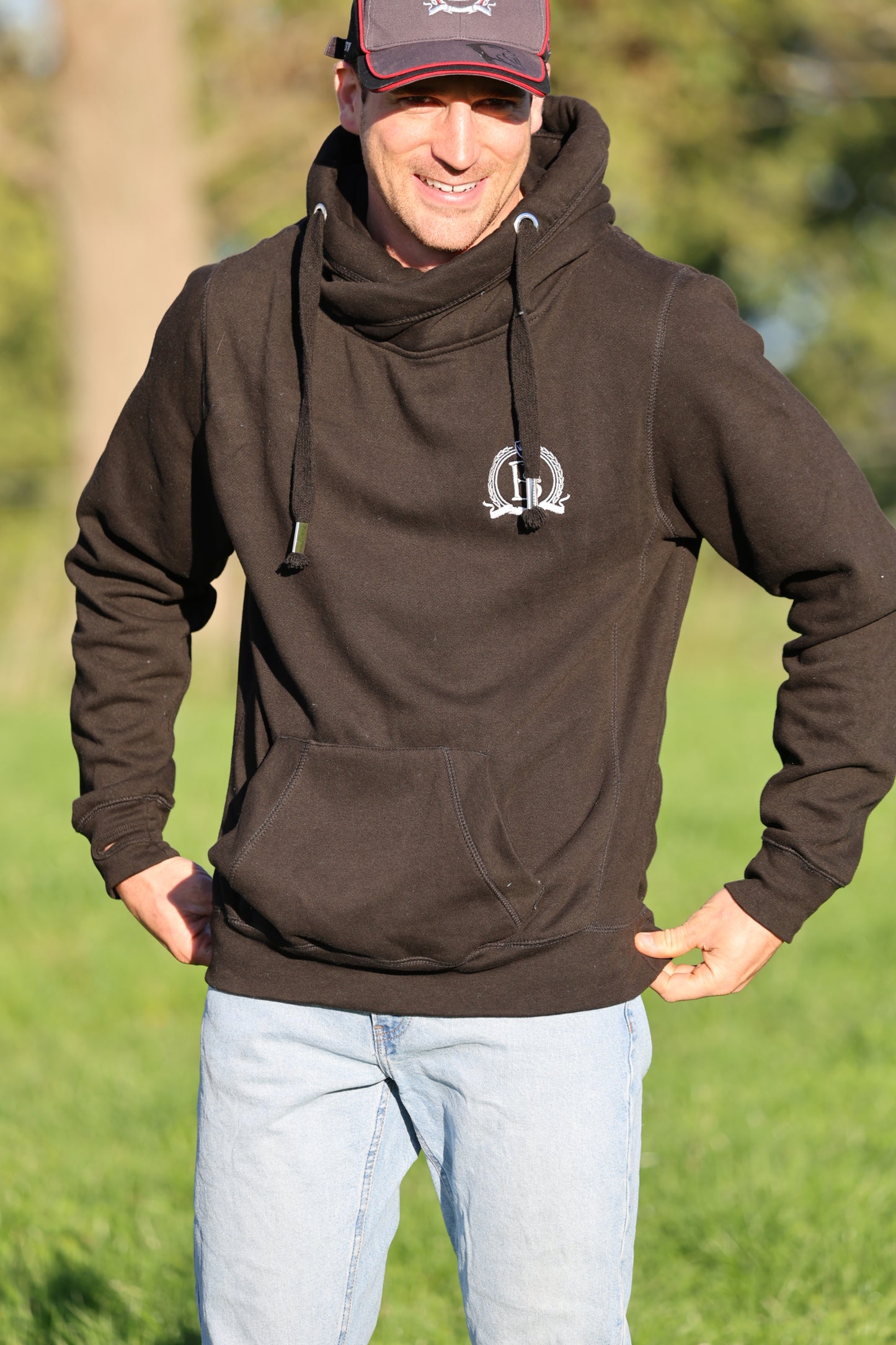 Unisex Prestige Black and Silver Hoodie