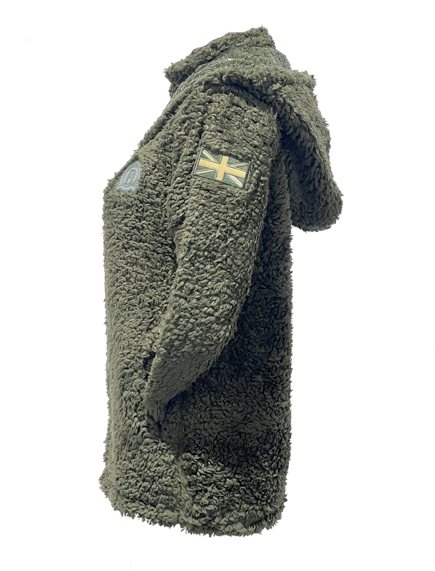 Taggie Mini Olive Double Collar Teddybear Fleece