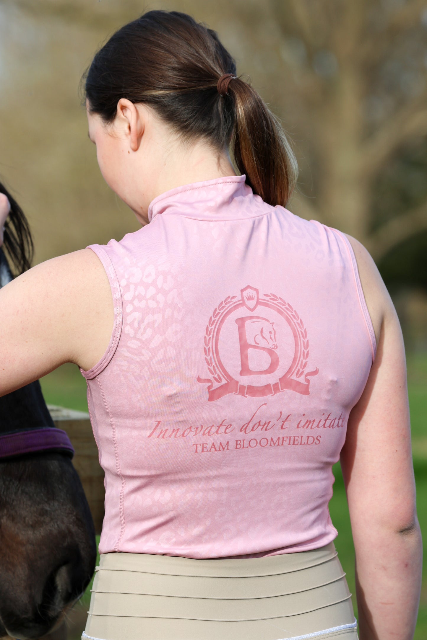 Leonora Pink Leopard Print Sleeveless Base Layer